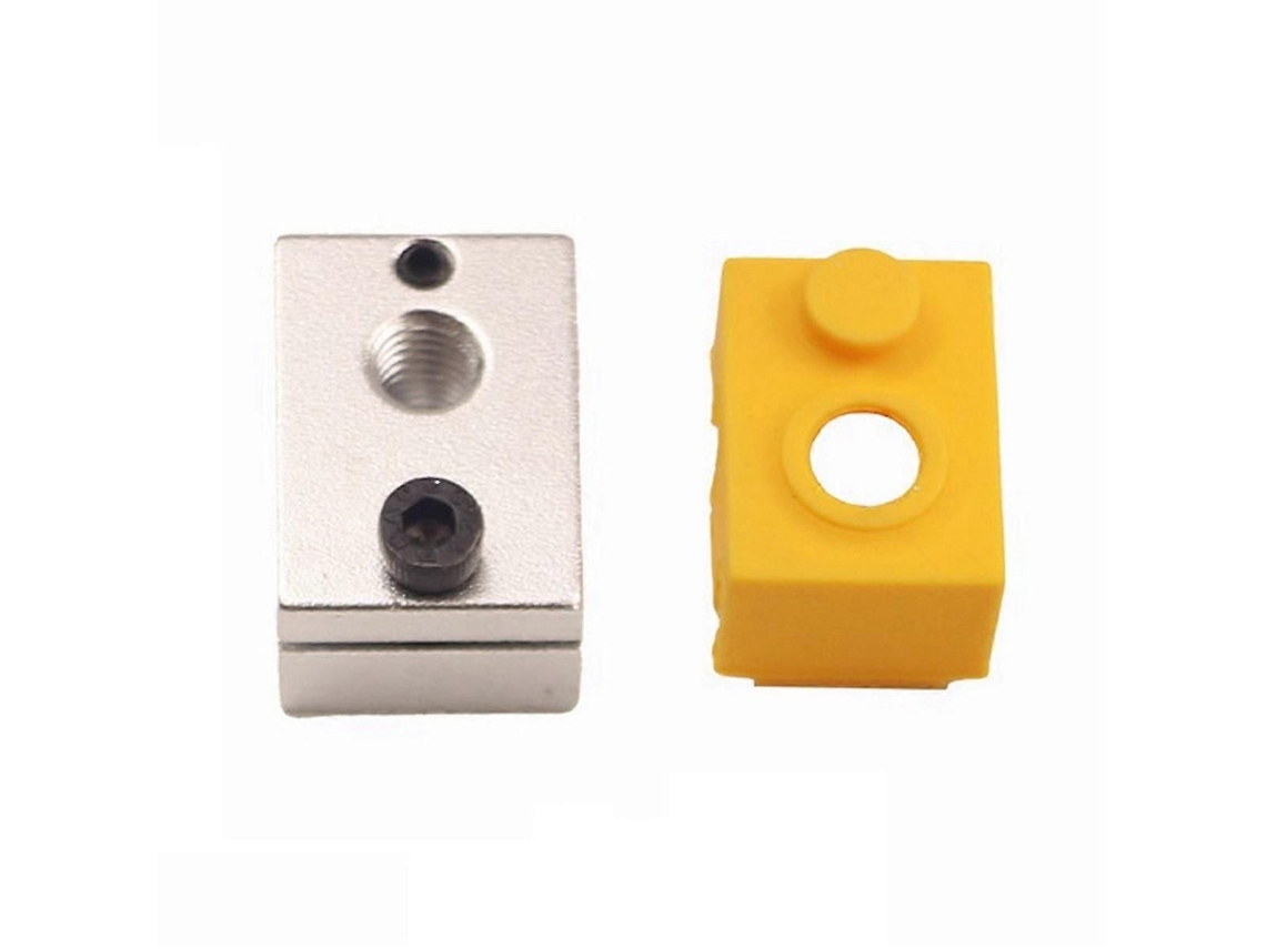 Conjunto de 3 Cabeçotes Extrusão Hotend, Bicos, Termistores, Hastes Aquecimento, Blocos Aquecimento e Mang as Silicone Hornet. GOKOCO