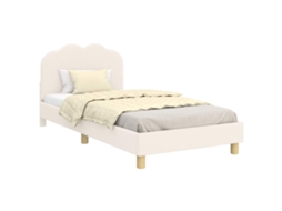 Estrutura de Cama Infantil com Cabeceira Creme 90x190 cm MAISON EXCLUSIVE