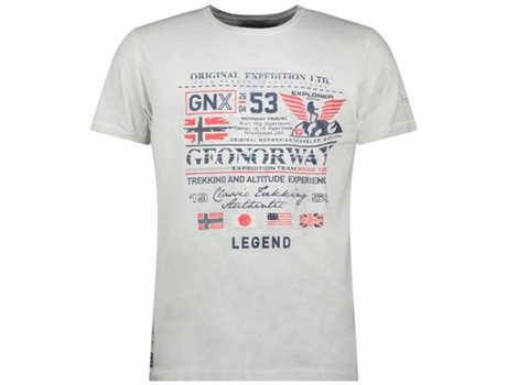 T-Shirt de Homem GEO NORWAY Algodão Cinzento (3XL)