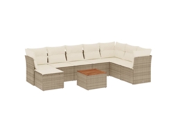 Garden Sofa Set, Garden Sofa Sets Vidaxl Bege Rattan / Vime (n/a)