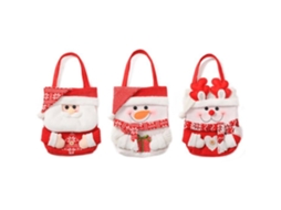 Sacolas De Presente De Tecido Natalino, Sacolas De Presente De Tricô Com Estampas Natalinas Para Doces, Enfeites De Árvore De Natal.