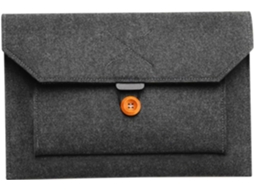 Bolsa Compatível Para Deslizar E Bolsos Adicionais Proteção Completa Em Feltro Preto 13 Polegadas Uma