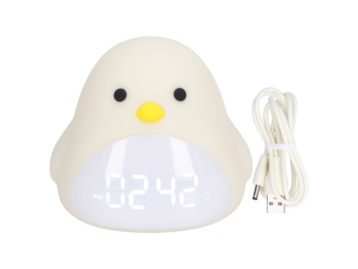 Despertador com Luz Led em Formato de Passarinho, Carregamento Usb, Perfeito para o Quarto. CHABERLU