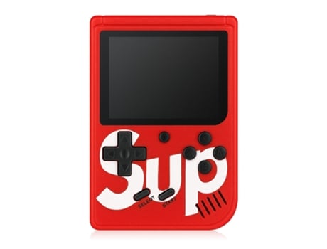 Console De Games Notebook “sup” Com 400 Jogos Retro, Saída Av Para Tv E Controle Remoto Extra Retro Sup Vermelho