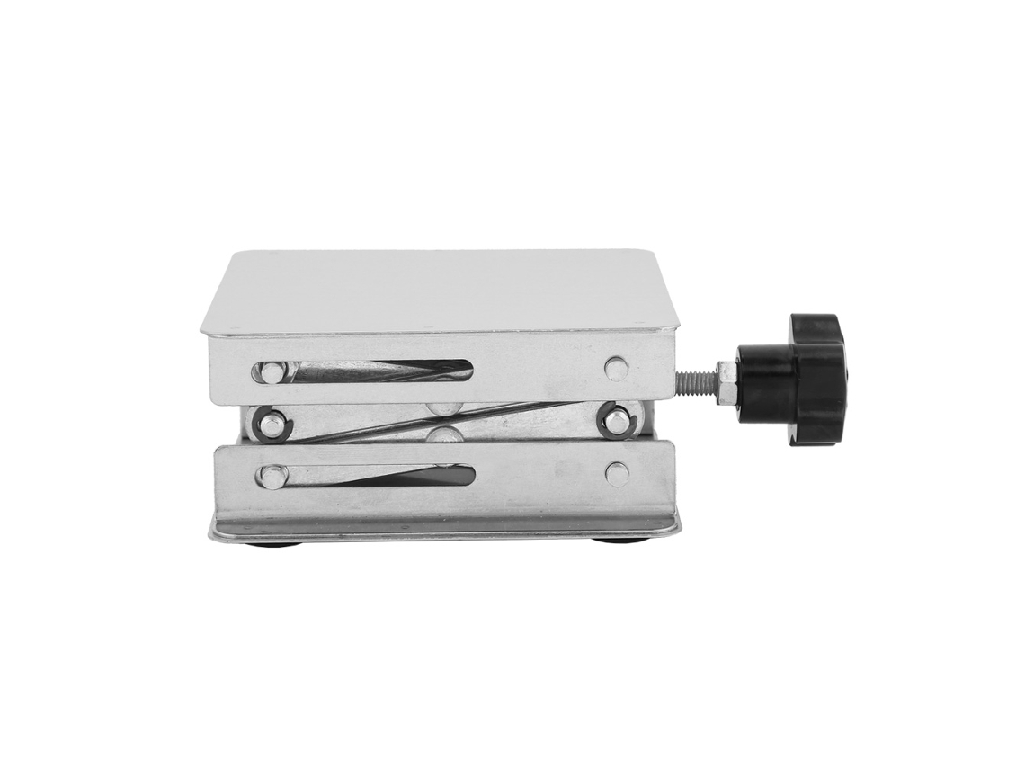 Plataforma de elevação de laboratório, aço inox, 100x100mm, com roda manual | S/MARCA