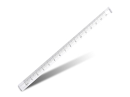 Régua Triangular Transparente Sherchpry De 15 Cm Para Desenho E