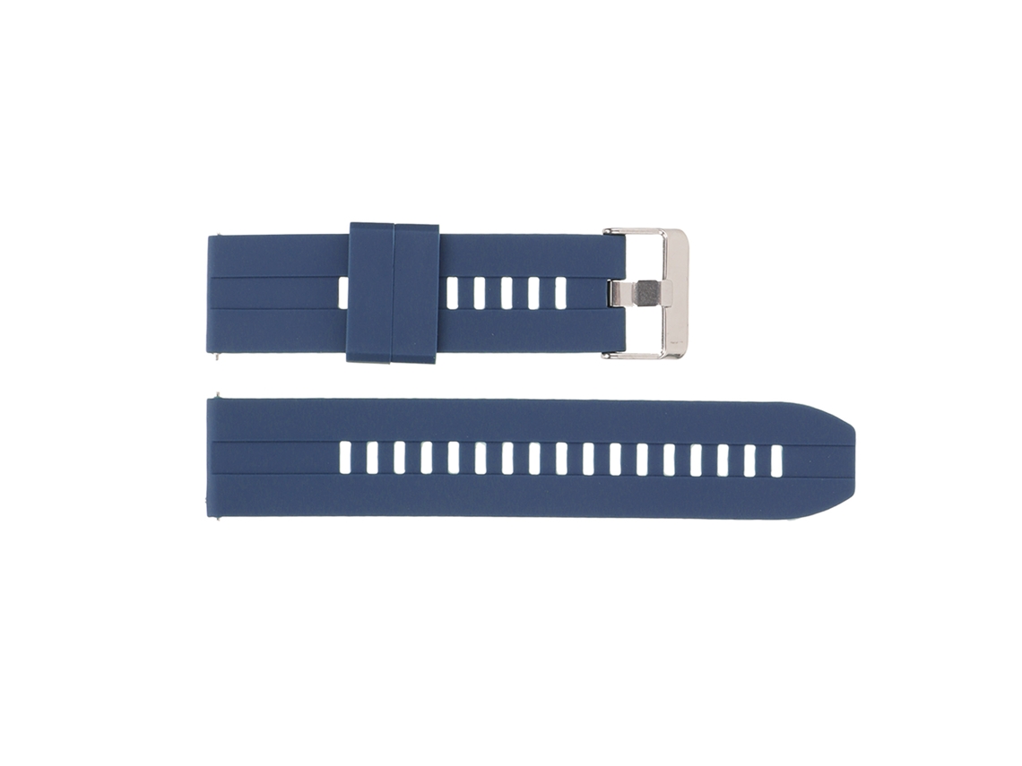 Cinto De Relógio 22mm Universal Quick Release Em Silicone Para Realme Watch 2 Azul