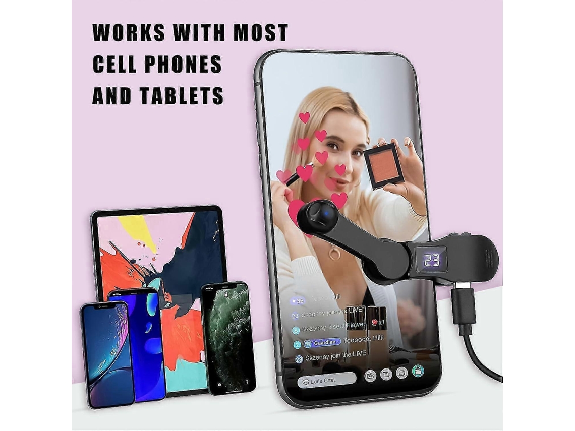Lurelia Auto Clicker Led Usb Ajustável Para Live 3 Cm