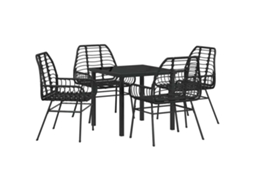 Conjunto Jantar para Jardim 5 Peças Verde Vime Pe MAISON EXCLUSIVE