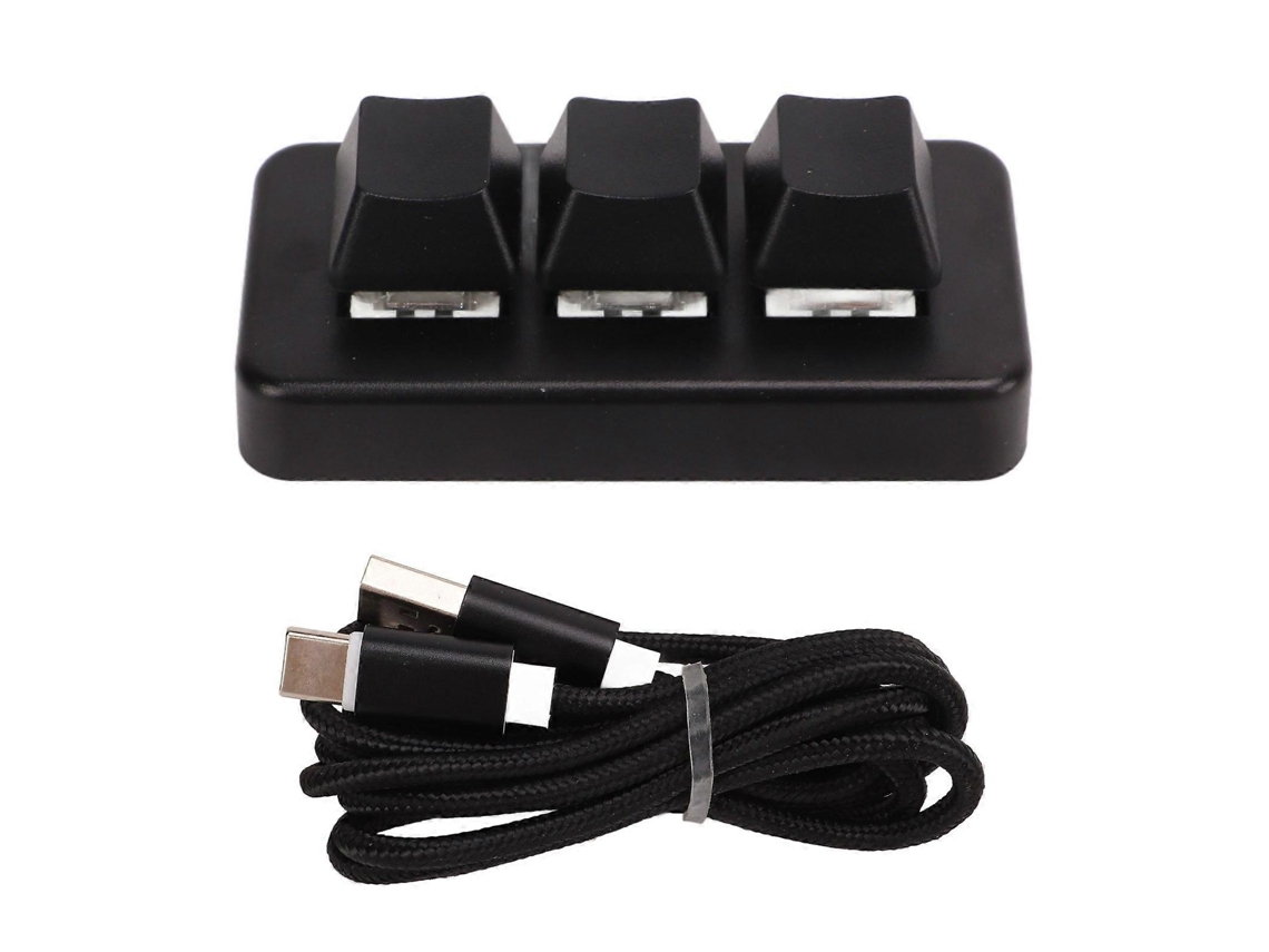 Mini Teclado De Controle Usb Com Fio De 3 Botões, Botão Personalizado, Teclado De Programação, Teclado Macro Ly Ebike