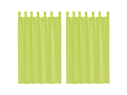 Cortinas de Voile com Aba 2 Pcs Verde maçã MAISON EXCLUSIVE
