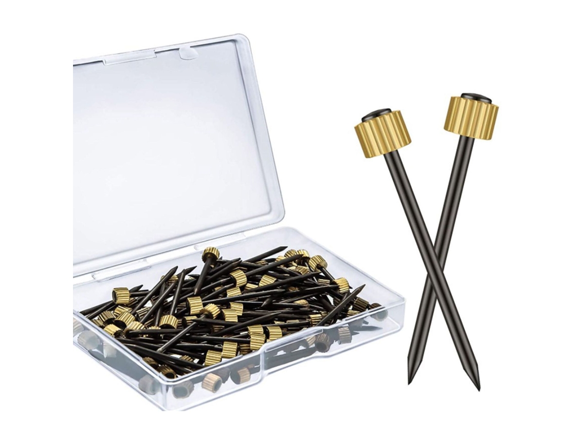 Kit Com 100 Peças De Suportes Para Quadros 35 Mm Em Aço Inoxidável, Incluindo Ganchos Pendurar E Espelhos. -aquaforge