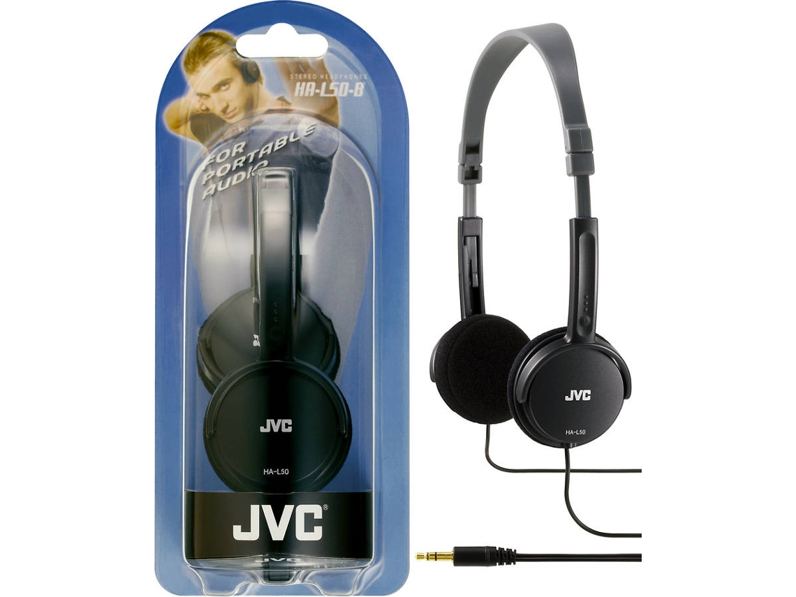 Auscultadores com Fio JVC  Ha-L50-B (On Ear - Preto)