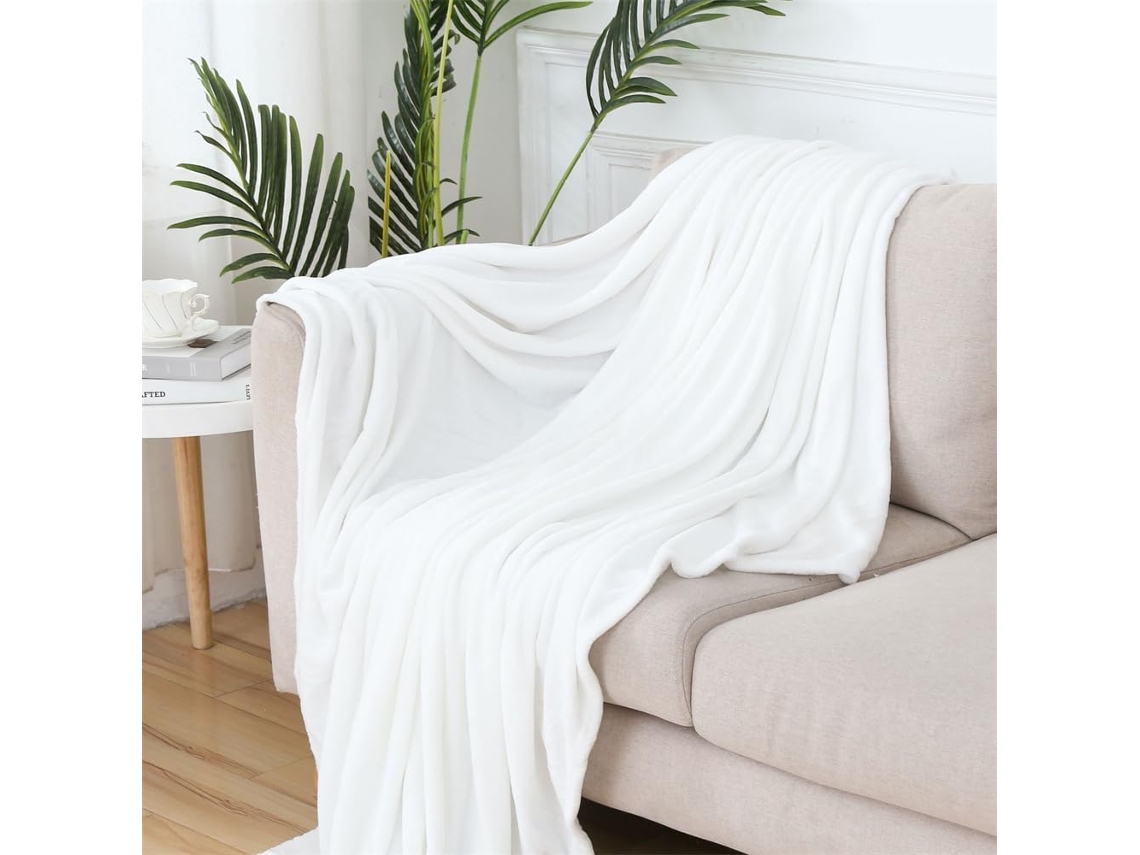Manta de Flanela Lã Fansu Cor Sólida Microfibra Macia e Quente para Outono Inverno Colcha Fofa Quarto Ou Sofá
