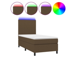 Box Spring Bed, Box Spring Beds Vidaxl Marrom Tecido (80 X 200 Cm)