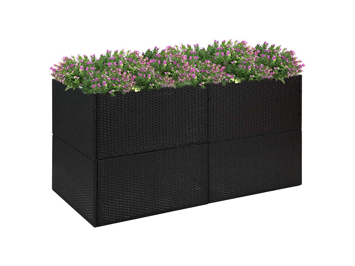 Vidaxl Vaso/floreira De Jardim 157x80x80 Cm Vime Pe Preto
