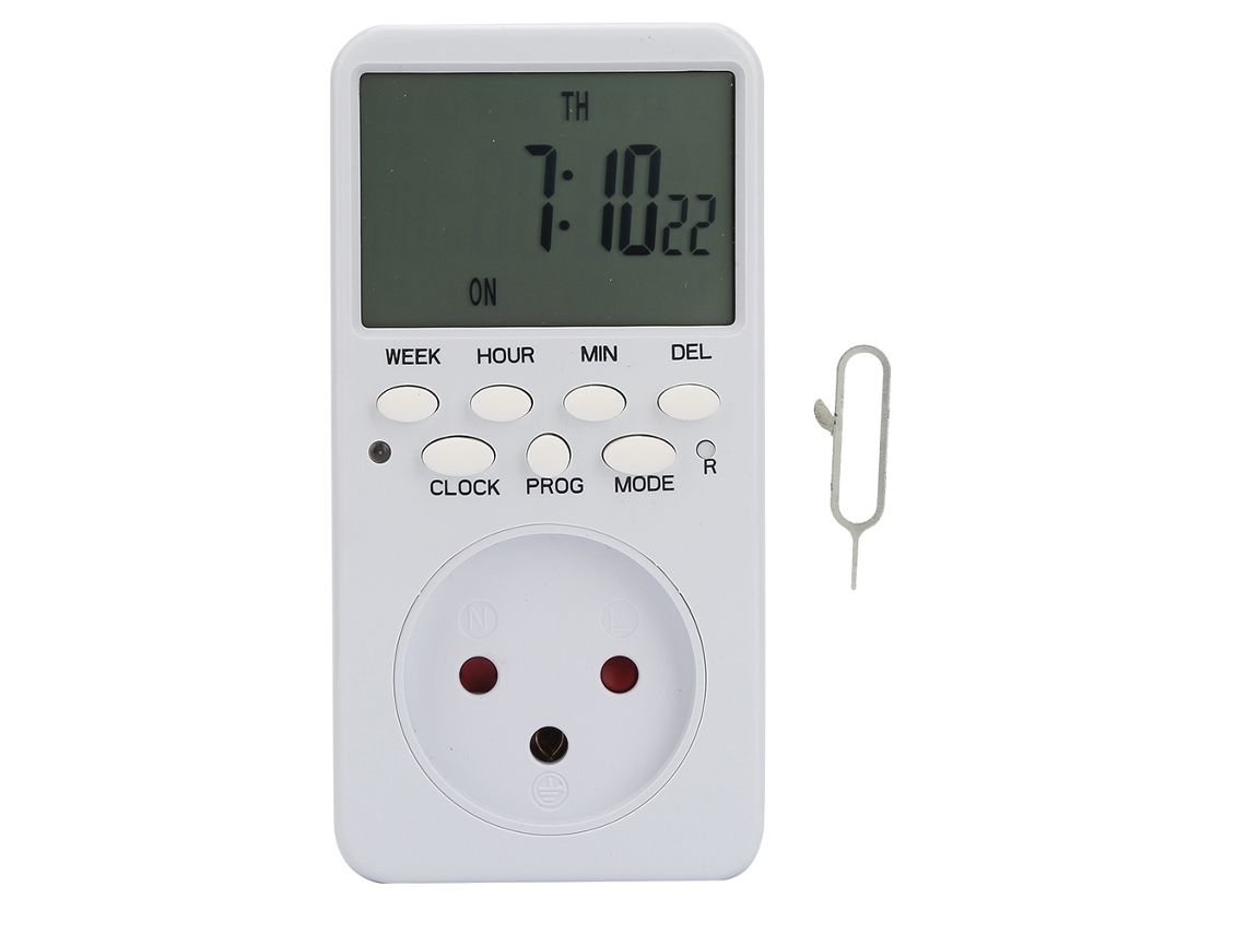 Interruptor de Timer Digital Programável com Display Circular 7 Dias S/MARCA