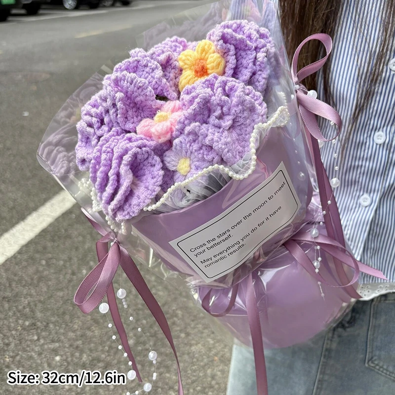 Buquês de Crochê, Buquês de Crochê Feitos À Mão, Buquês para Presentes de Formatura MDUG