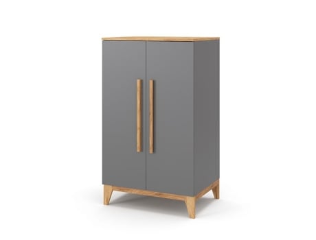 Guarda-roupa infantil Malia, 70 x 120 cm, Cinza, Vitalispa