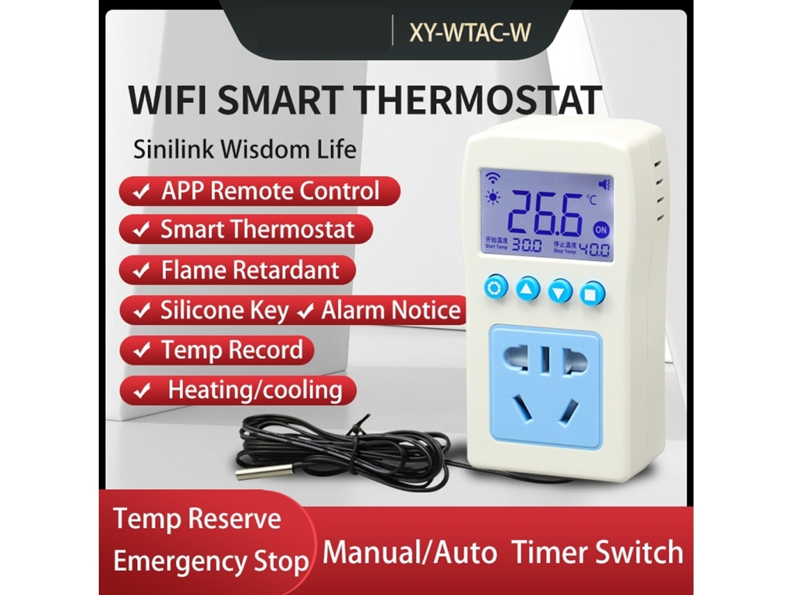 Lurelia Controlador De Temperatura Digital Com Sonda Dupla E Termostato Para Répteis, Saída Controlada Para Casa