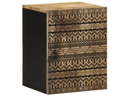 Vidaxl Armário Suspenso Para Wc 38x33,5x48 Cm Mangueira Maciça Preto