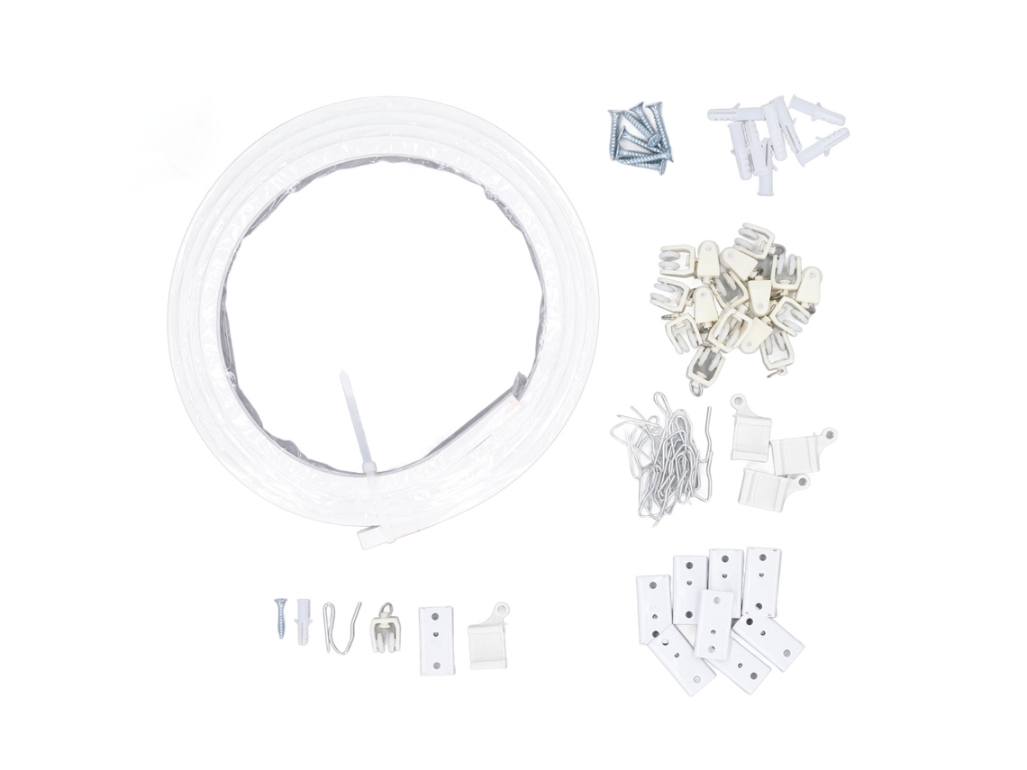 Trilho de Cortina Branco 3m | S/MARCA