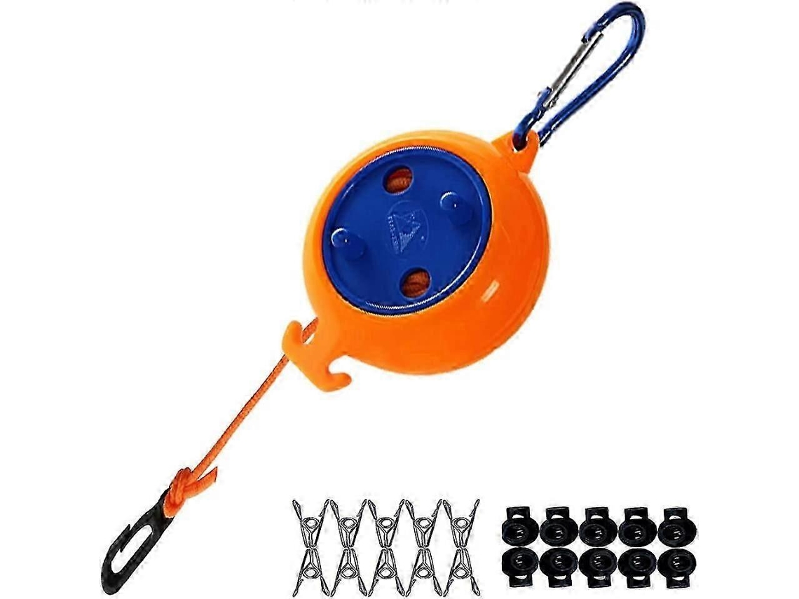 Varal retrátil portátil Slowmoose para áreas internas/externas, viagens, camping, jardim e hotel. Varal ajustável.