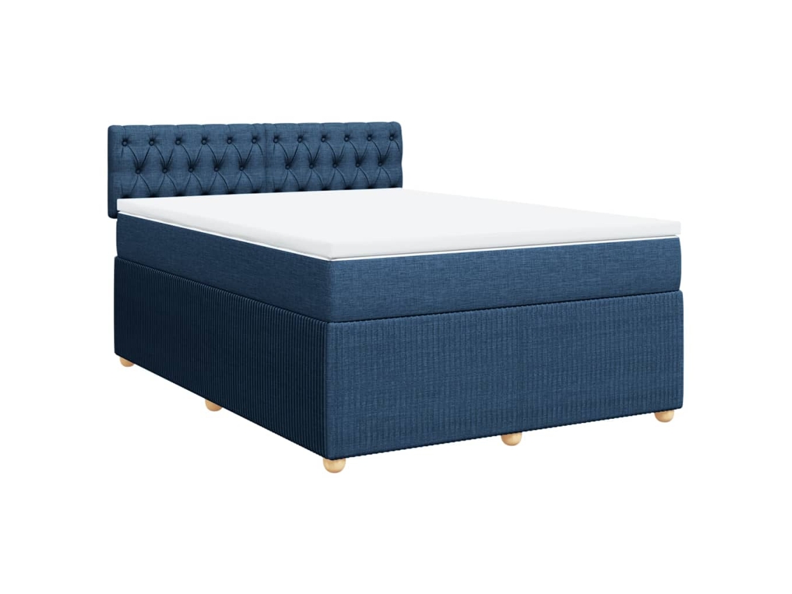 Box Spring Bed, Box Spring Beds Vidaxl Azul Tecido (160 X 200 Cm)