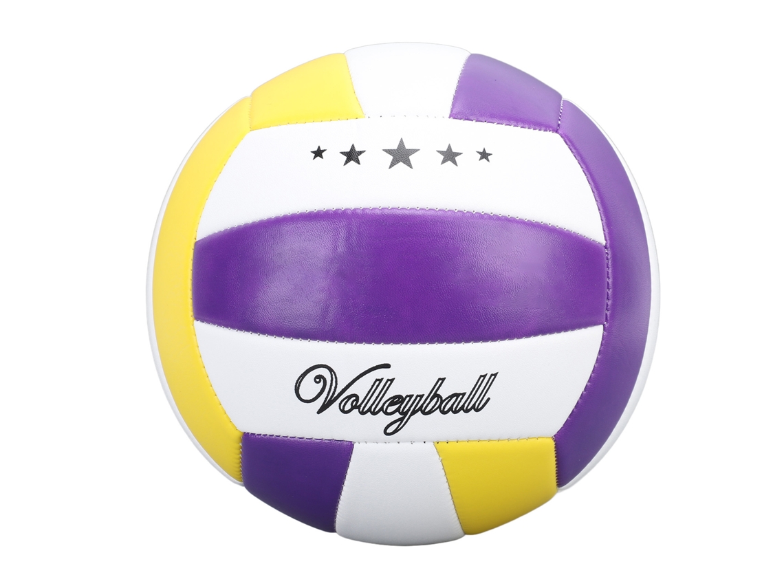 Bola De Vôlei Tamanho 5 Pvc Roxo Amarelo Branco Para Iniciantes Treinamento Indoor E Outdoor