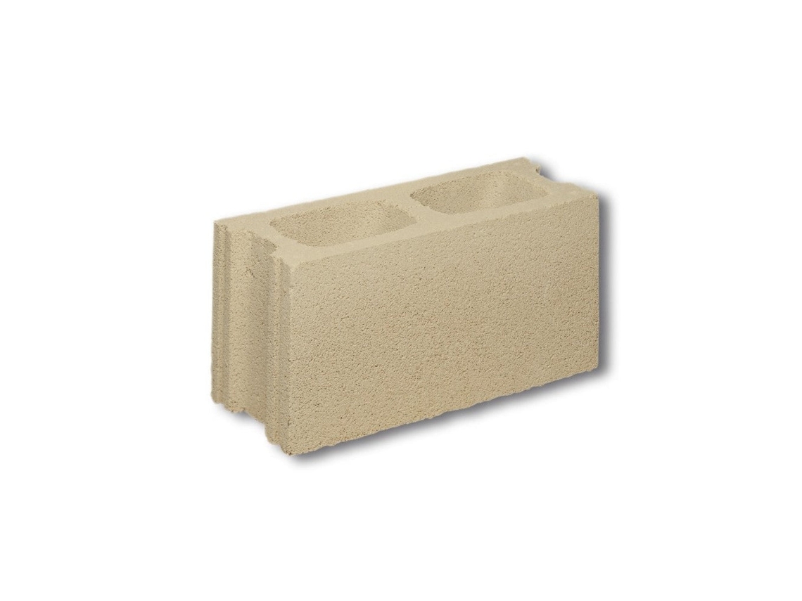 Bloco De Concreto Liso Com Repelente De Água Creme / H-smooth / Palete 75 Unidades