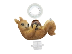Porta fita Adesiva em Resina, Acessório de Mesa, Dispensador Fita Adesiva, Formato Esquilo, Desenho Animado D e Animal, Ideal para Crianças GOKOCO