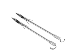 2pcs Dardo de Pesca Aço Inox 145mm
