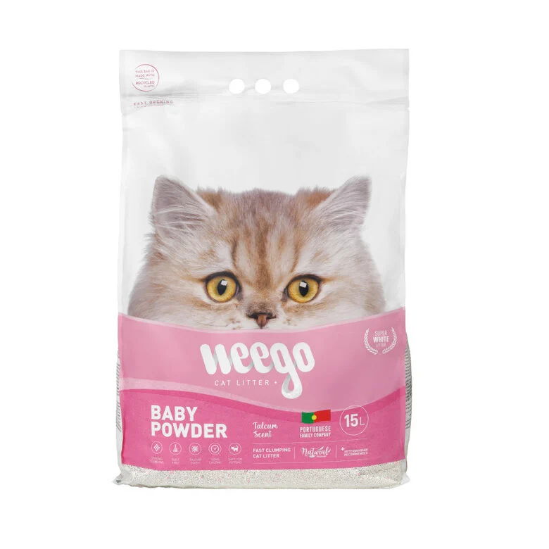 Areia para Gato WEEGO Baby Powder (15L)