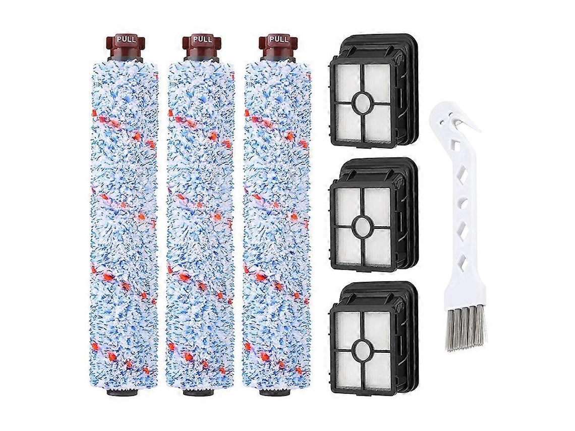 Para Bissell Crosswave, 3 Rolos De Escova Multisuperfícies + 3 Filtros De Aspiração_glo