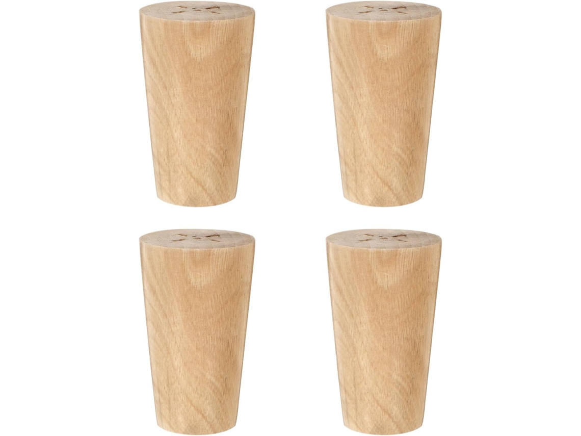Conjunto De 4 Pés Móveis Em Material Sintético Branco Para Guarda Roupas E Bricolagem Com Superfície Lisa