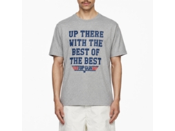 Rockinstone Top Gun Movie Best Of The Best Heather Gray Adult T-shirt Size:l