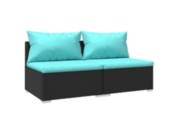 Garden Lounge Set, Garden Lounge Sets Vidaxl Preto Rattan / Vime (n/a)