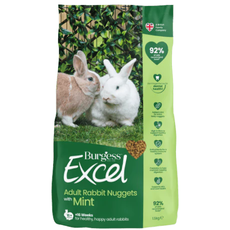 Ração BURGESS Excel Adult Rabbit Mint (3 kg)