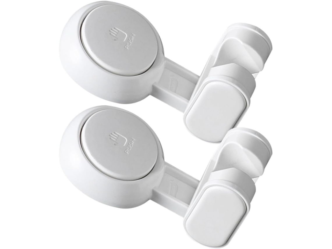 Suporte de parede com ventosa para chuveiro, 2 peças, branco