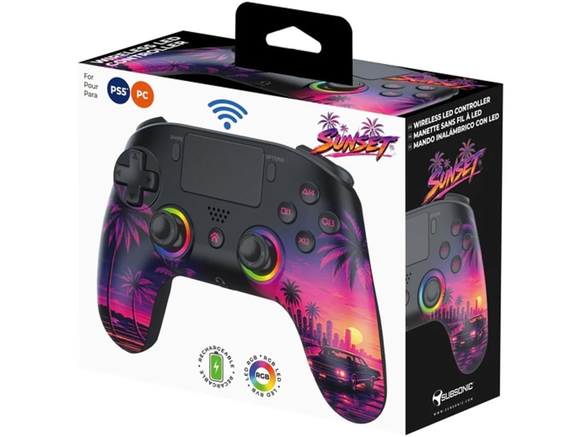 Pré-venda Comando Sem Fios SUBSONIC para PS5/PC - Sunset Edition