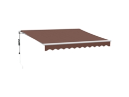 Toldo retrátil VIDAXL Marrom Alumínio (300x250 cm)