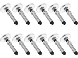Caneta Stylus De Silicone Com Ponta De Disco Prateada, Pacote Com 12 Unidades
