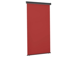 Vidaxl Toldo Lateral Para Varanda 125x250 Cm Vermelho