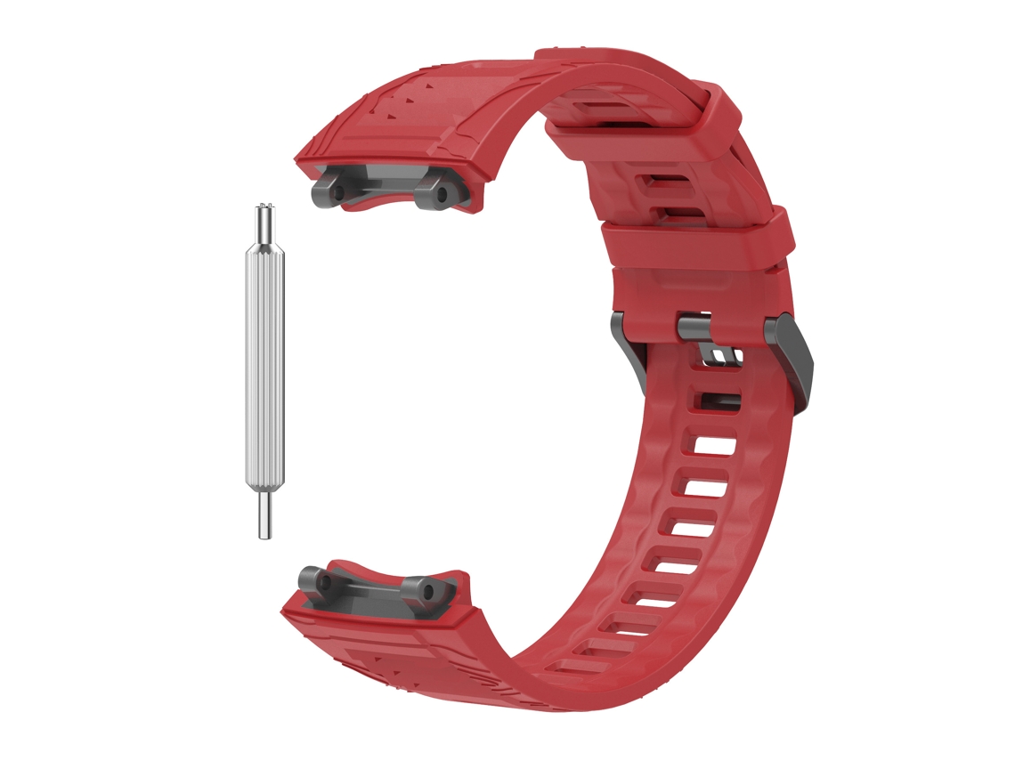Pulseira de Silicone Macio de Substituição para Smartwatch Amazfit Balance A2286 vermelha