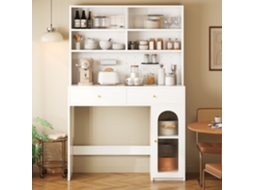 Armário Cozinha Bancada Bar Cabideiro 2 Gavetas Branco VELTRIX