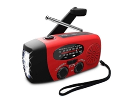 Rádio com Carregamento Solar Abs, Am/fm Solar, Manivela Luz Led de Emergênci A, Compatível Rádio. GOKOCO