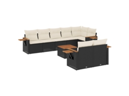 Garden Sofa Set, Garden Sofa Sets Vidaxl Preto Rattan / Vime (n/a)