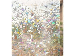 Filme De Privacidade Para Janela Com Efeito Arco-íris Adesivo Estático Anti-uv Sem Cola Removível 45x 200 Cm