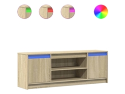 Móvel de Tv com Luzes Led Derivados de Madeira Carvalho Sonoma MAISON EXCLUSIVE (60x60x102 cm)