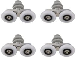 Rodillos Deslizantes para Puerta de Ducha 25mm Repuesto de Aluminio Y Abs para Baños Y Salas de Vapor